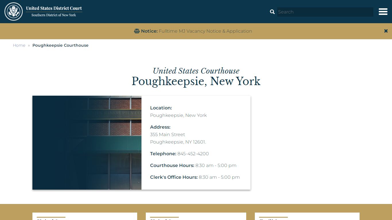 Poughkeepsie Courthouse | U.S District Court - United States Courts